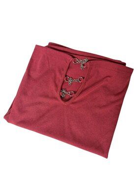 SHEIN Curve Red Ribbed Mini Skirt Plus Size 3XL